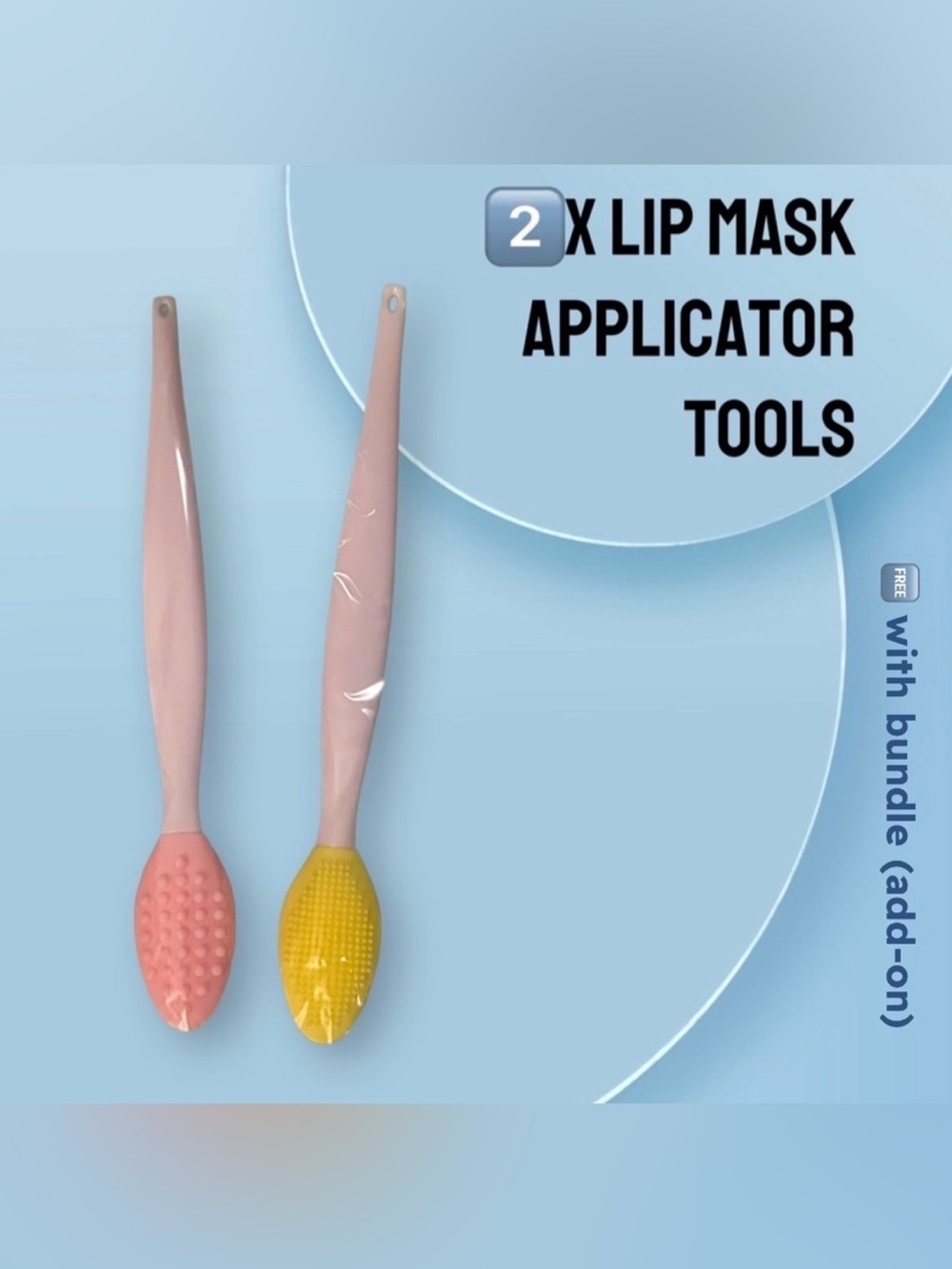 🆕📦NIB UNBRANDED | 2️⃣ | Lip mask Applicator Tools - Rose/Yellow